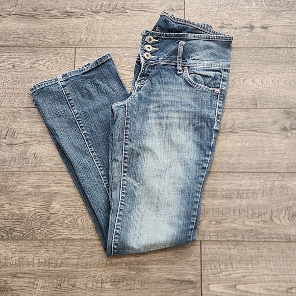 Zco Jeans Pants - Zco. Women's Jeans Triple Button Size 7 Blue Denim